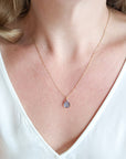 Forget-Me-Not Teardrop Necklace