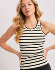 Striped Ribbed Tank Top