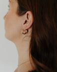 Gold Dome Hoops 18k Filled Chunky Minimal Earrings
