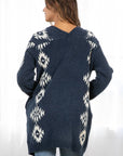 Beautiful Southwestern Open Front Cardigan