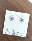 Forget-me-not Heart Stud Earrings