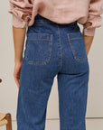 Victorine 6 Button Wide Leg Jeans