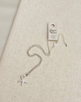 Silver Starfish Charm Freshwater Pearl Necklace