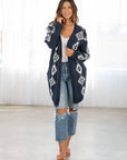 Beautiful Southwestern Open Front Cardigan