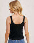 Button Front Style Tank