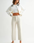 Sea Salt High Rise Utility Wide Leg