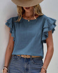 Ruffle Sleeve Top