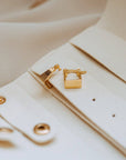 Frame Hoops Gold Geometric Minimal Earrings