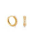 Tiny 10mm Pearl Huggie Hoops