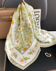 Spring Meadow Daisy Silky Feel Bandana Scarf