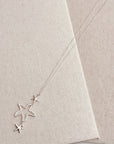 Silver Dancing Starfish Pearl Charm Necklace