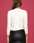 Cashmere Like Bolero Cardigan Ivory