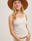 Button Front Style Tank