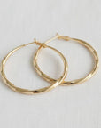 Gold Plated Vintage Inspired Chunky Hoop Earrings