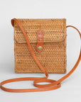 Rattan Bag Purse Wallet Clutch (Envelope Brown)