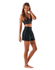Black Cotton Shorts
