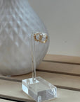 Gold Plated Star Huggies - w/ Cubic Zirconia