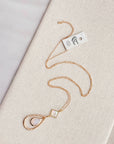 Gold Mother of Pearl Teardrop Necklace