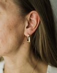 Drop Hoops Gold Bold Lightweight Everyday Earrings