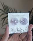 Hydrangea Stud Earrings - mixed color