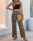 High Waisted Wide Pants Leopard
