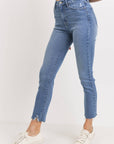 Hi Rise Slim Straight w/ Detail
