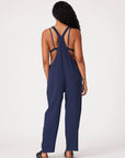 Cotton Oversized Sleeveless Racerback Jumpsuit