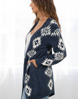 Beautiful Southwestern Open Front Cardigan