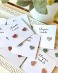 Micro Heart Clay Studs
