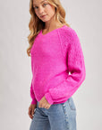 V-NECK RIBBED KNIT SWEATER