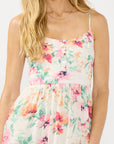 Floral Quilted Midi Dress