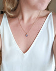 Forget-Me-Not Teardrop Necklace
