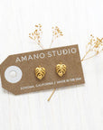 Monstera Studs