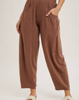 Relaxed Barrel Pants With Pockets