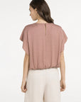 Flowy top with knot detail and elastic hem