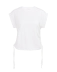 Top with short sleeves and adjustable cords
