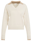 Yaya V-Neck W/Collar Sweater