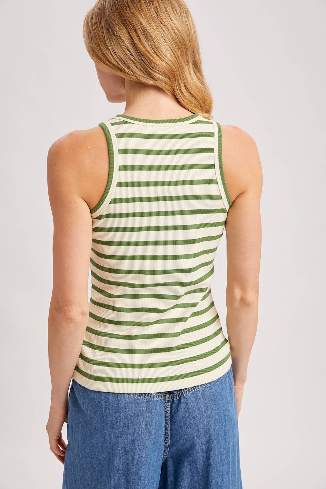 Striped Ribbed Tank Top