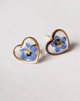 Forget-me-not Heart Stud Earrings
