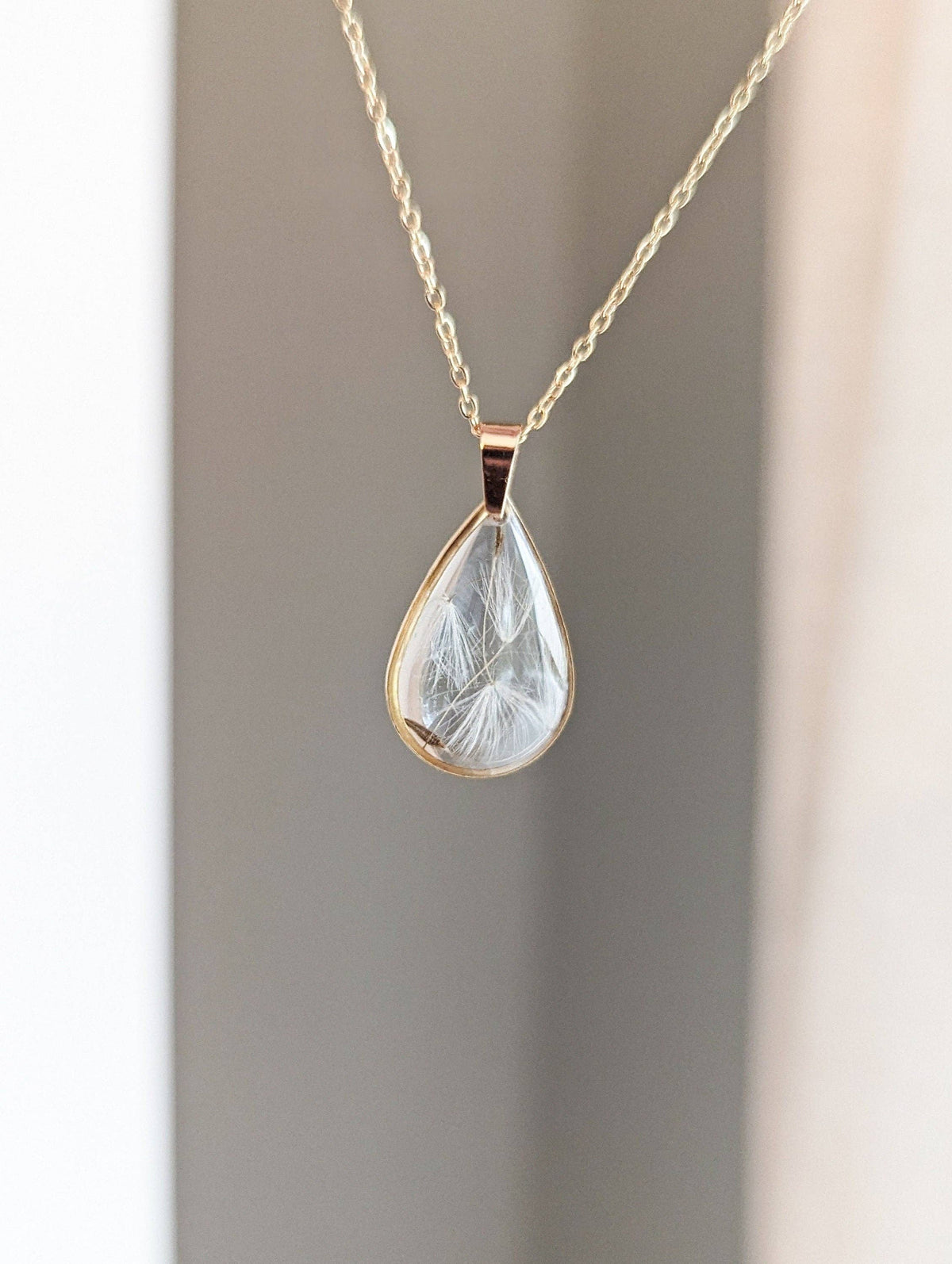 Dainty Dandelion Seed Wishing Necklace