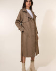 Checkered Trench Coat