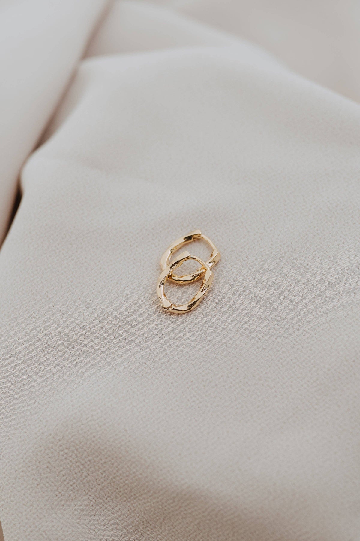 Ember Twisted Huggie Hoops Gold Filled