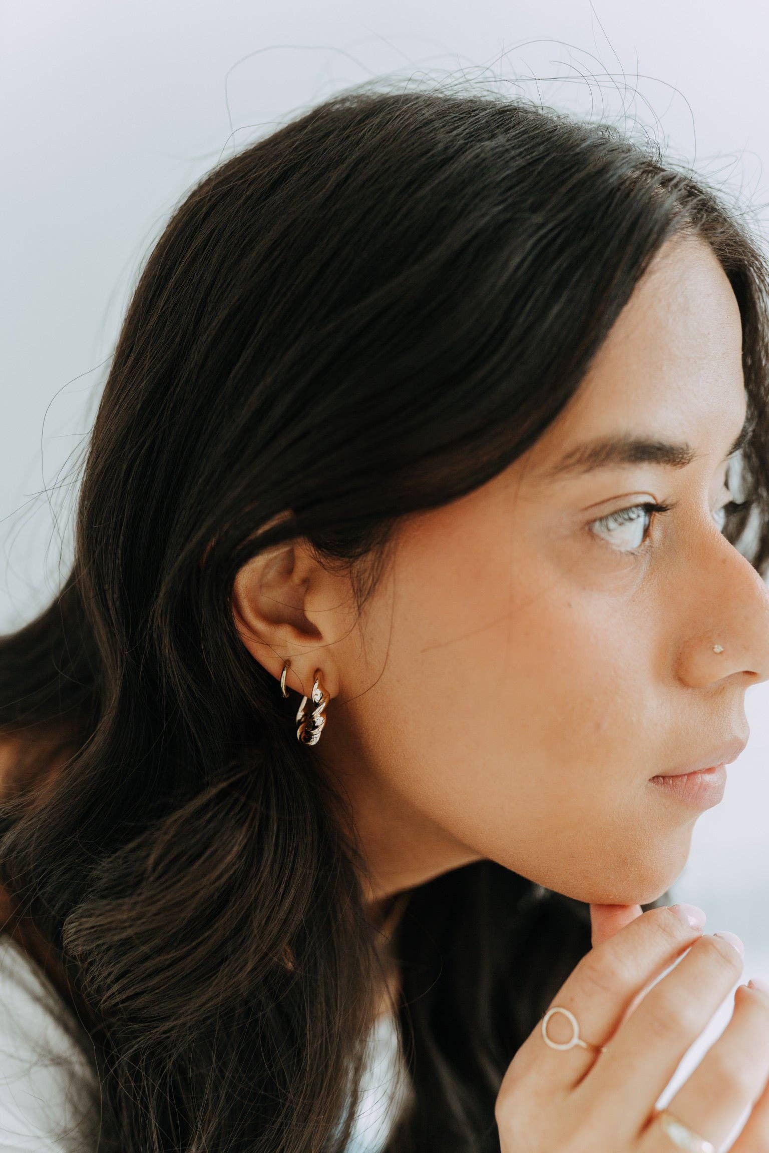 Ribbon Twist Hoops