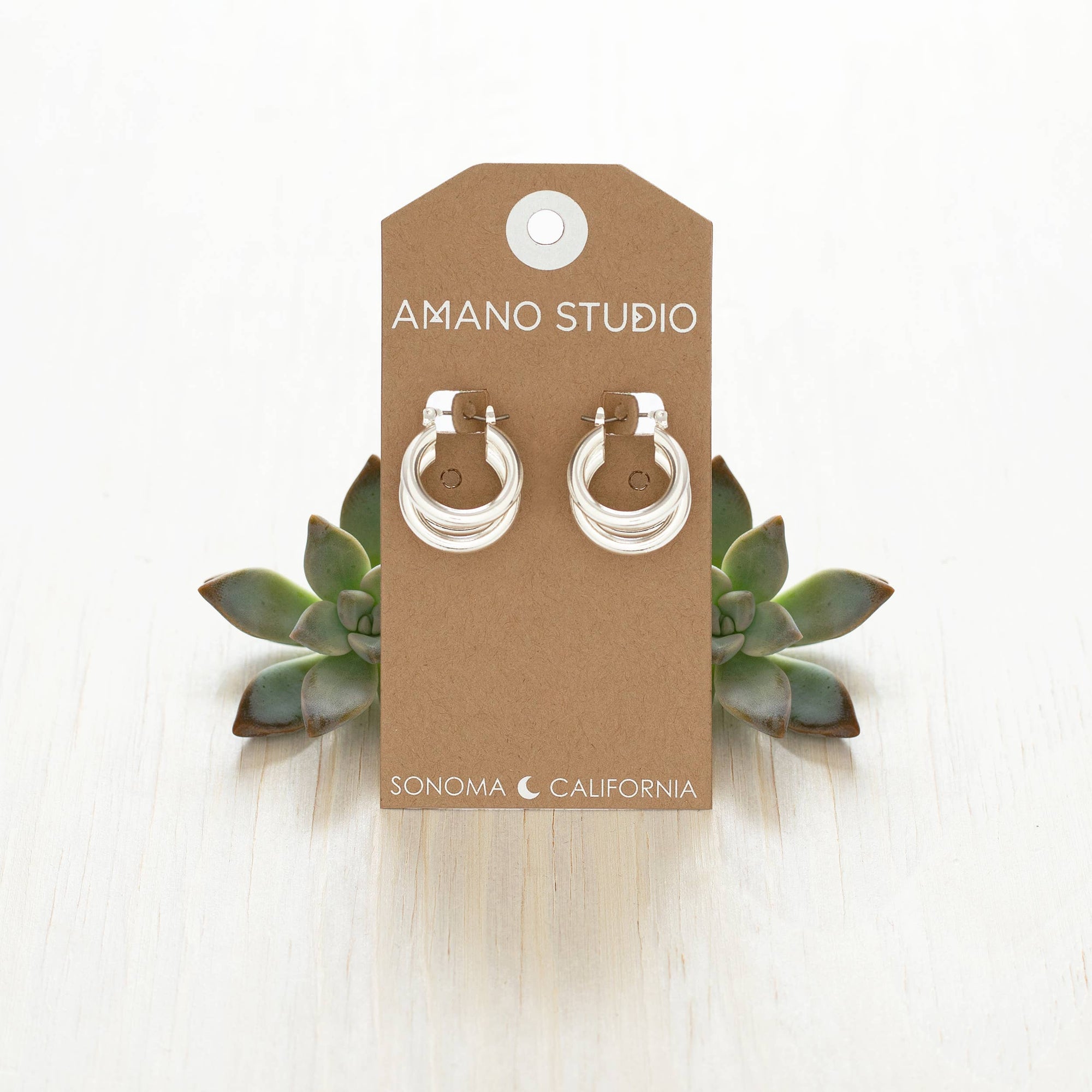 Vintage Style Triple Hoop Earrings