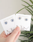 Forget-me-not Heart Stud Earrings
