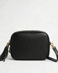 Borsa a tracolla in vera pelle Made in italy : Nero