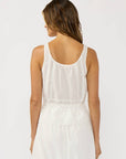 Eyelet Tie Front Tank