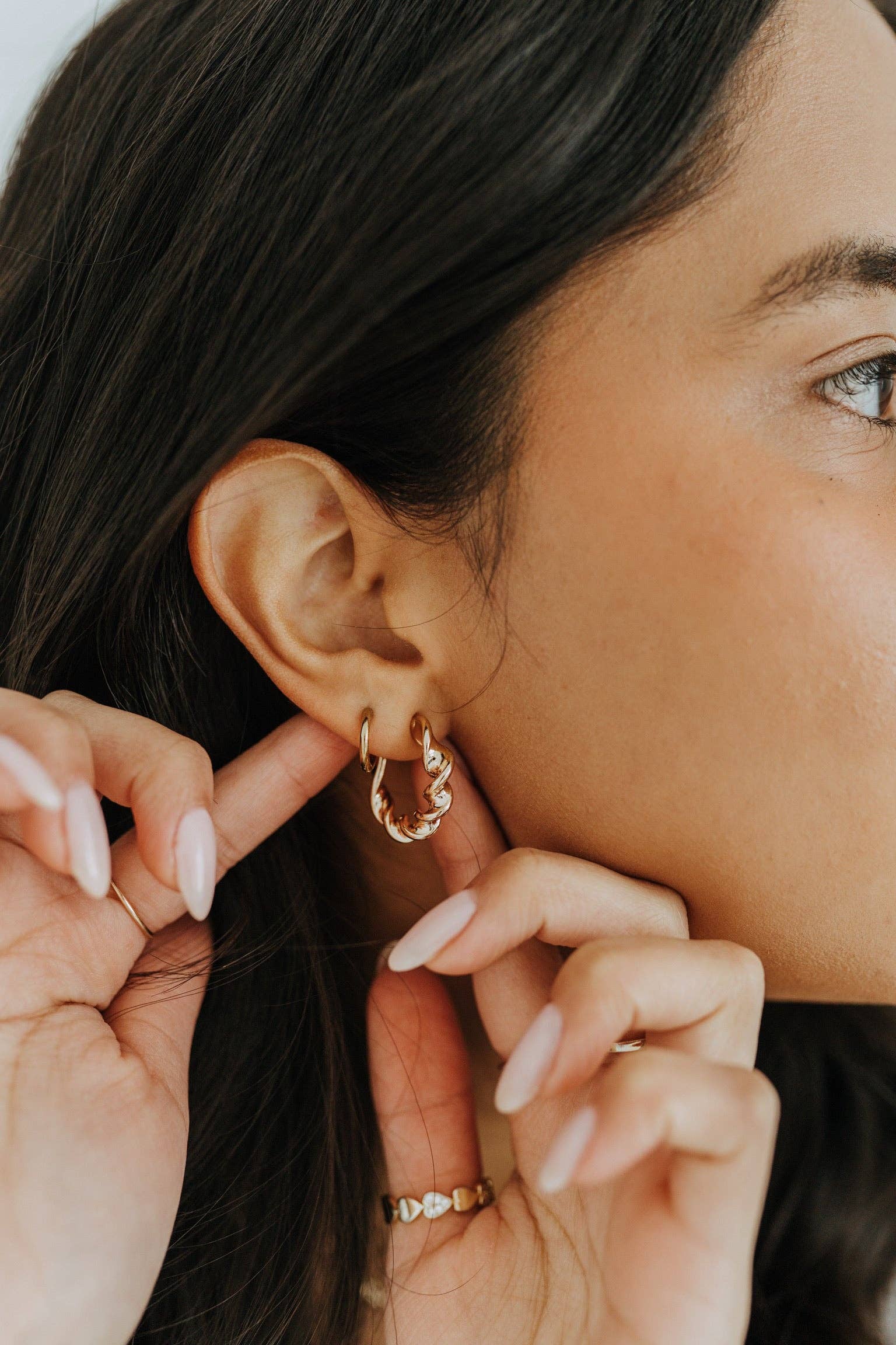 Ribbon Twist Hoops