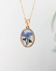 Forget-me-not Cameo Pendant Necklace