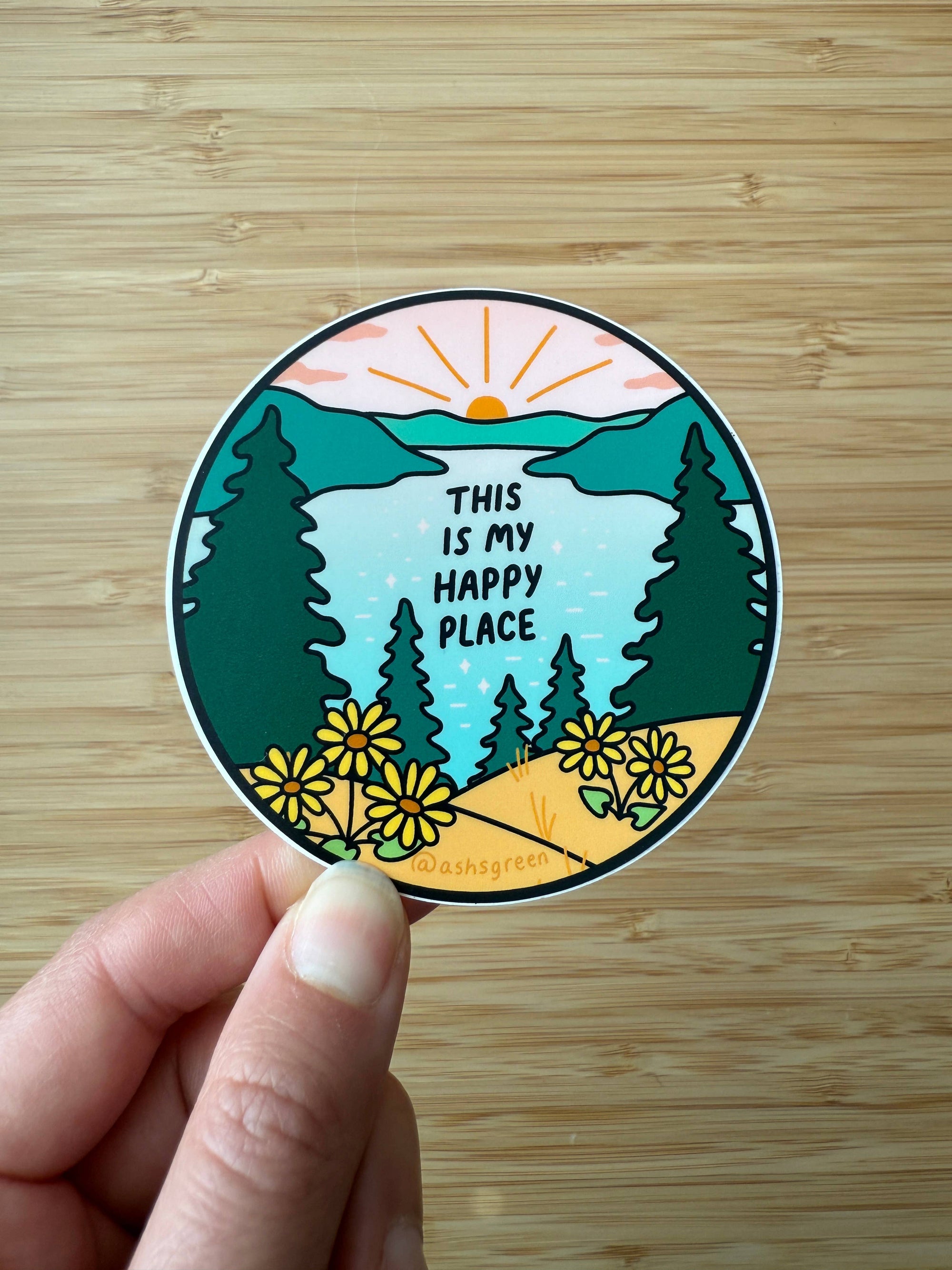 'This is my happy place' - 3" vinyl sticker